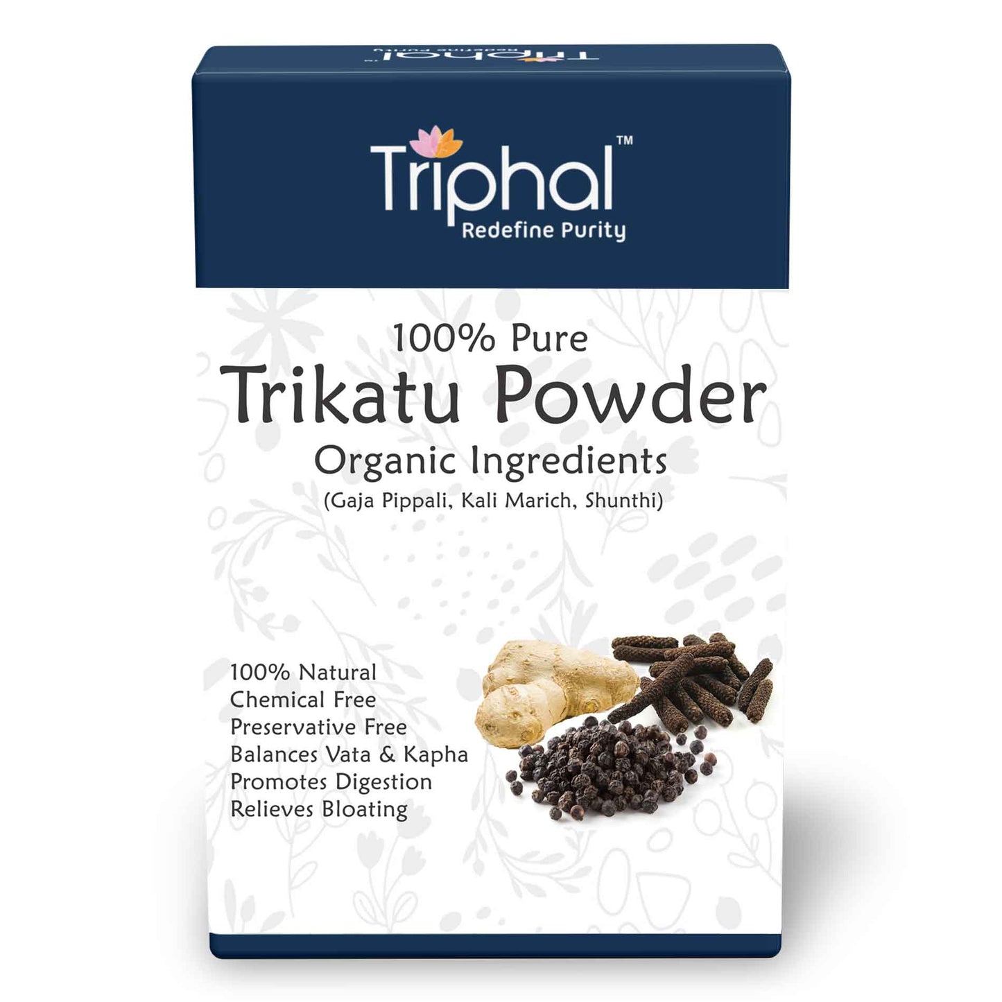 Trikatu Powder - Organic Farm Sourced Ingredients - 100% Natural & Pure | Triphal