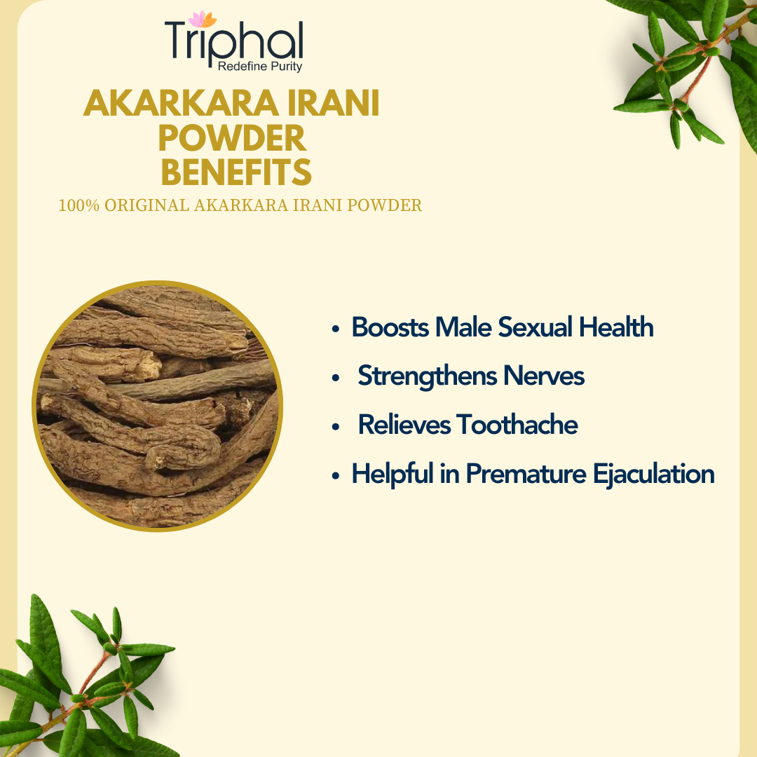 Akarkara Irani Powder - Pellitory Roots Powder | Original and Pure Aqarqara | Triphal