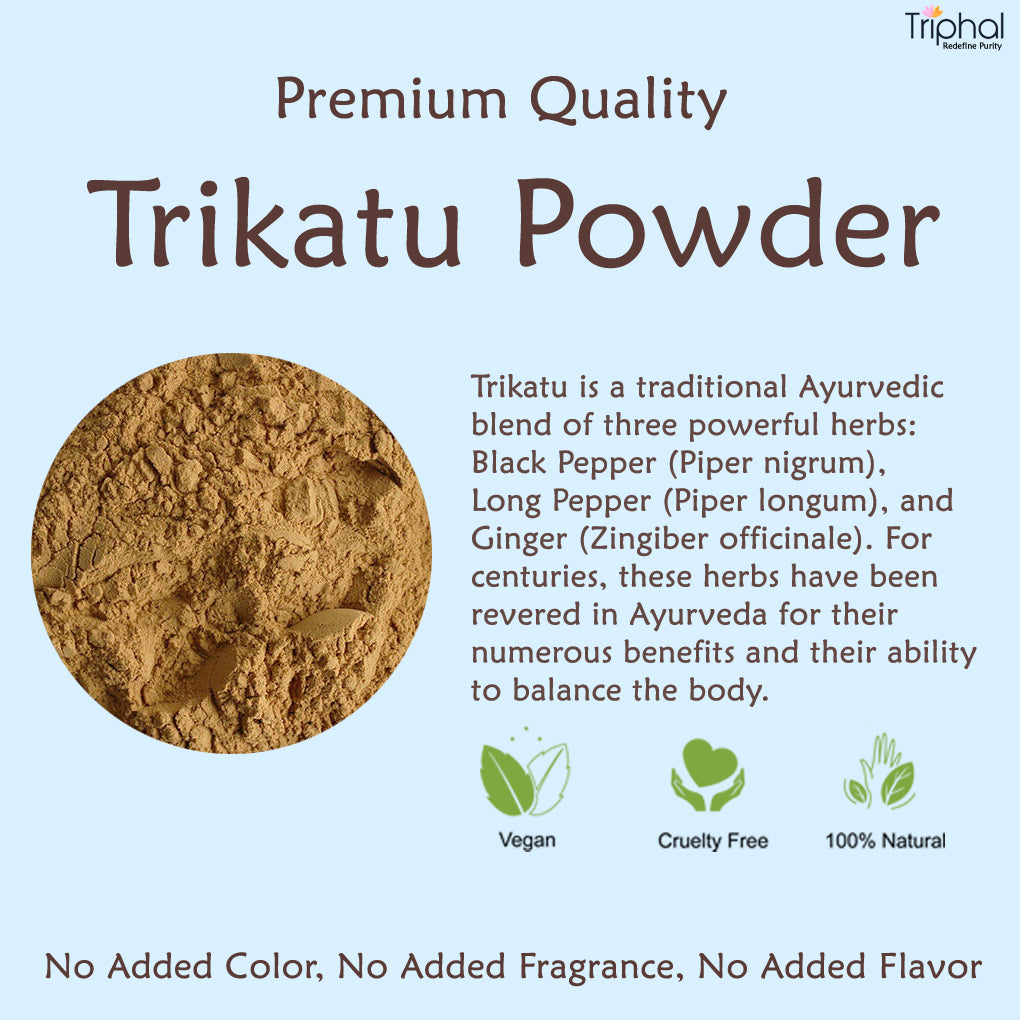 Trikatu Powder - Organic Farm Sourced Ingredients - 100% Natural & Pure | Triphal
