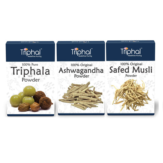 Triphala, Ashwagandha, Safed Musli | Best Sellers | Save Extra With This Combo Pack