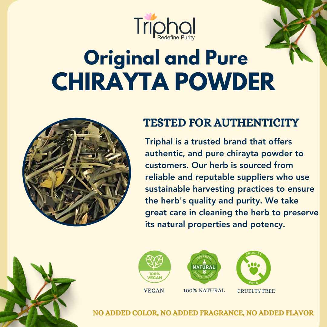 Chirayta Powder - Pure, Organic & Preservative Free Chirata Churna