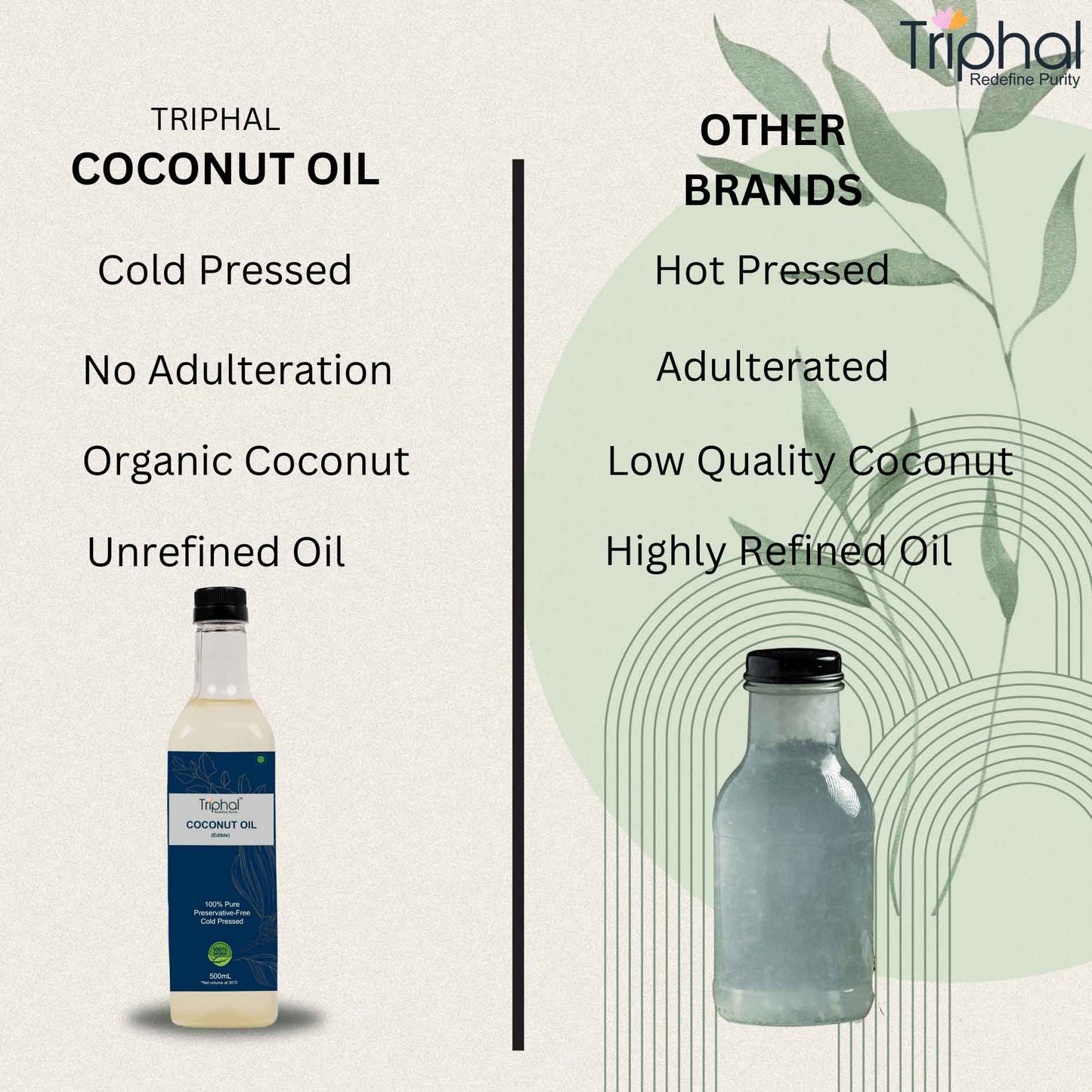 Pure Cold Pressed Coconut Oil | 100% Natural | Edible Nariyal Ka Tel
