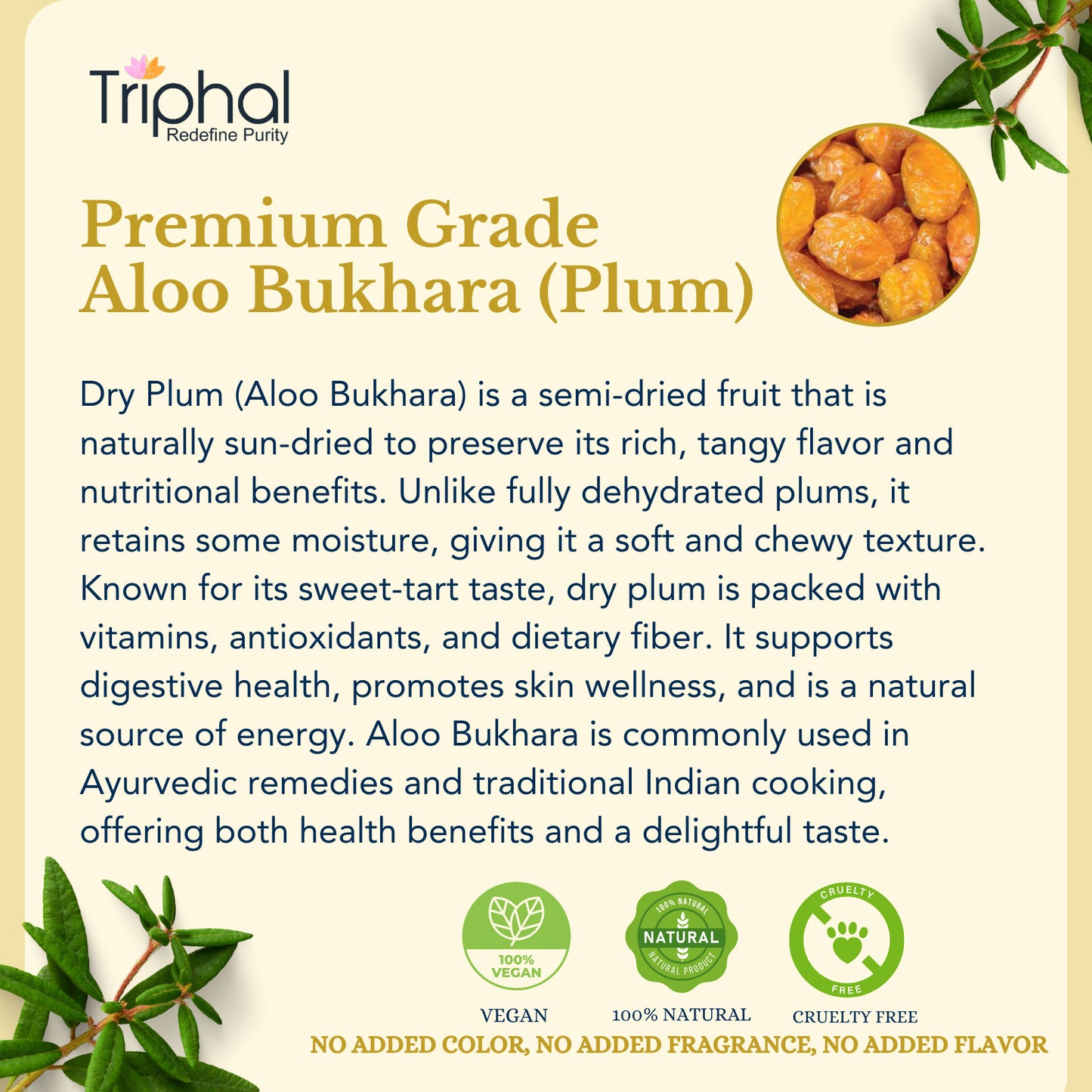 Dried Plum - Aloo Bukhara | Premium Edible Grade