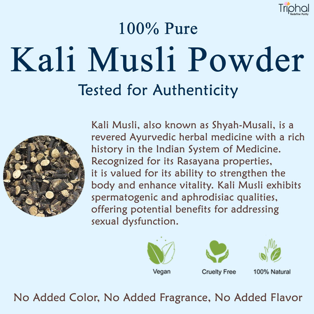 Kali Musli Churna / Black Musli Powder - Edible Grade Herb Powder