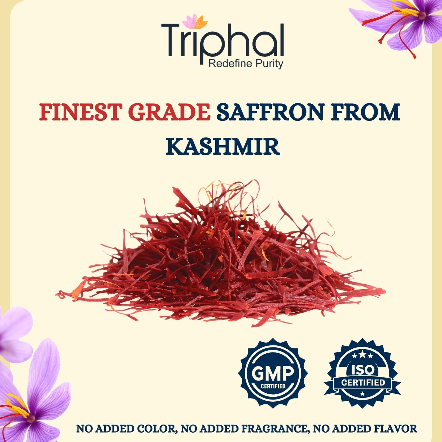 Kesar Kashmiri - Saffron | Original & Pure | Premium Grade | Triphal