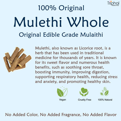 Mulethi, also known as licorice, is a herb that has been used in Ayurveda and Unani for sore throat, respiratory problems and many more