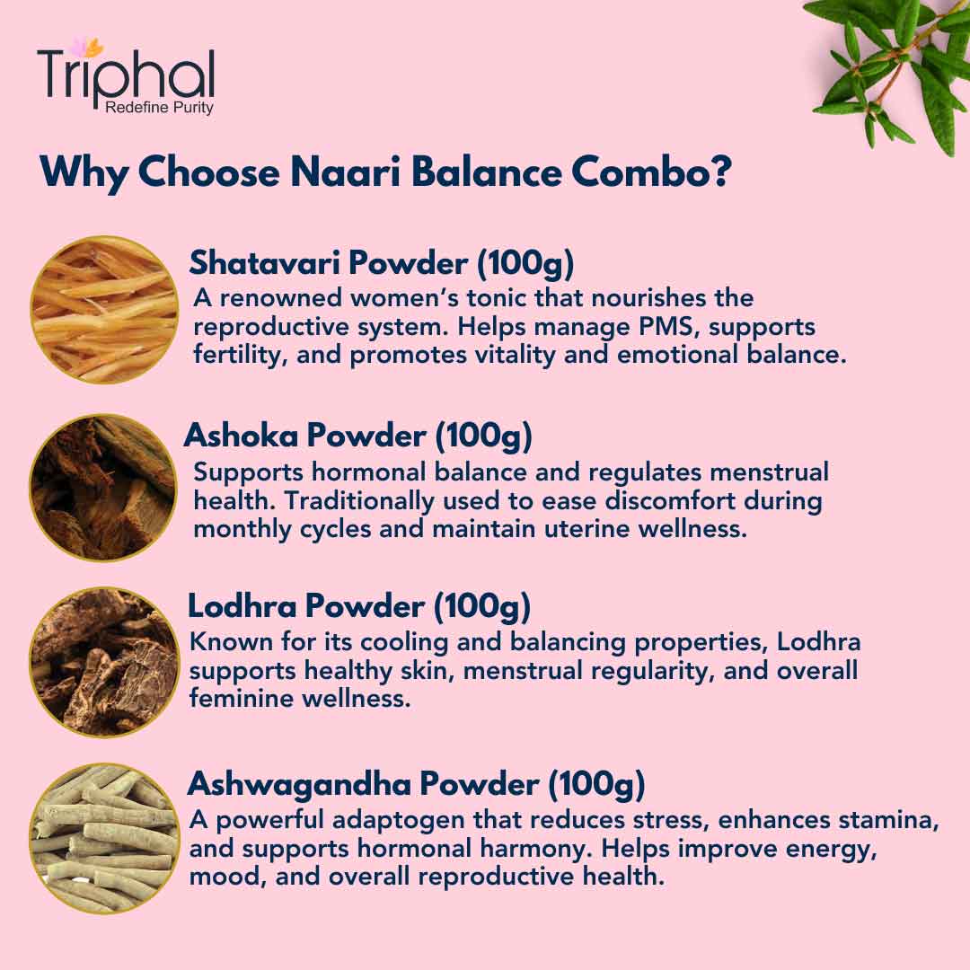 Naari Balance Combo - Shatavari, Ashoka, Lodhra & Ashwagandha