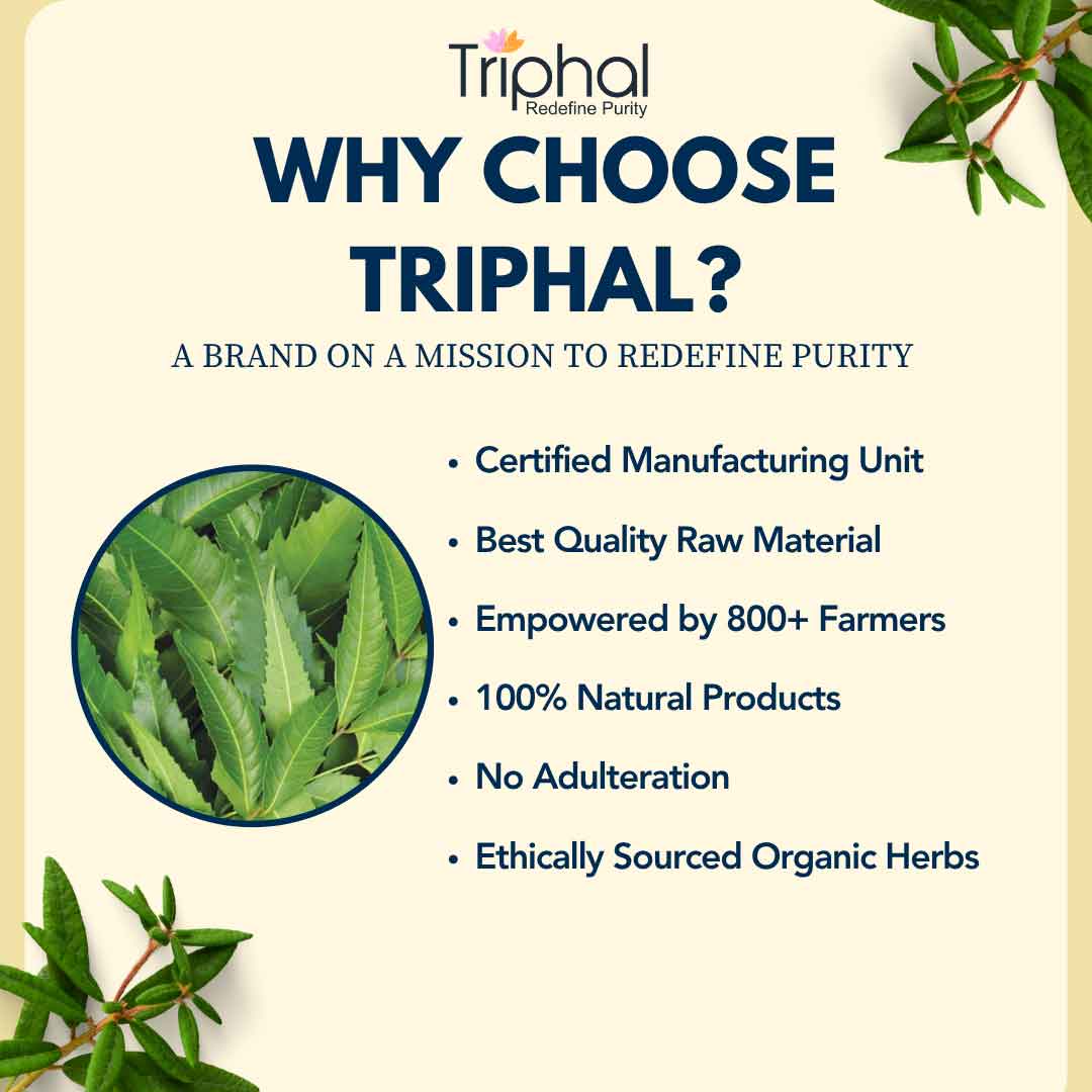 Neem Leaf Powder - Pure and Natural Nim Patta Churna | Triphal