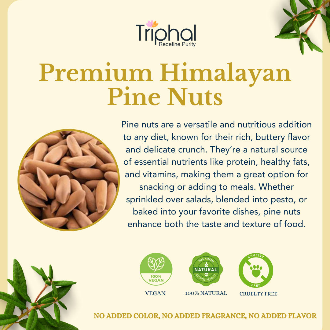Pine Nuts - Chilgoza | With Shell | Premium Grade | Triphal