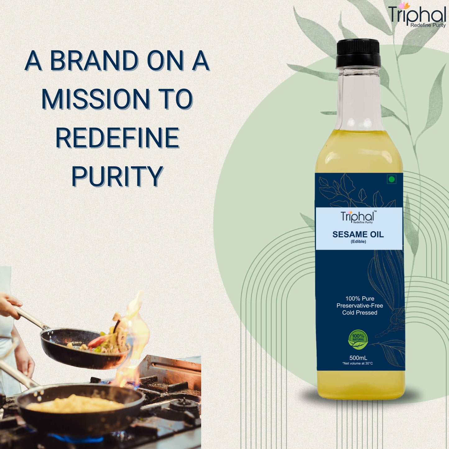 Pure Cold Pressed Sesame Oil | 100% Natural | Edible Til Ka Tel