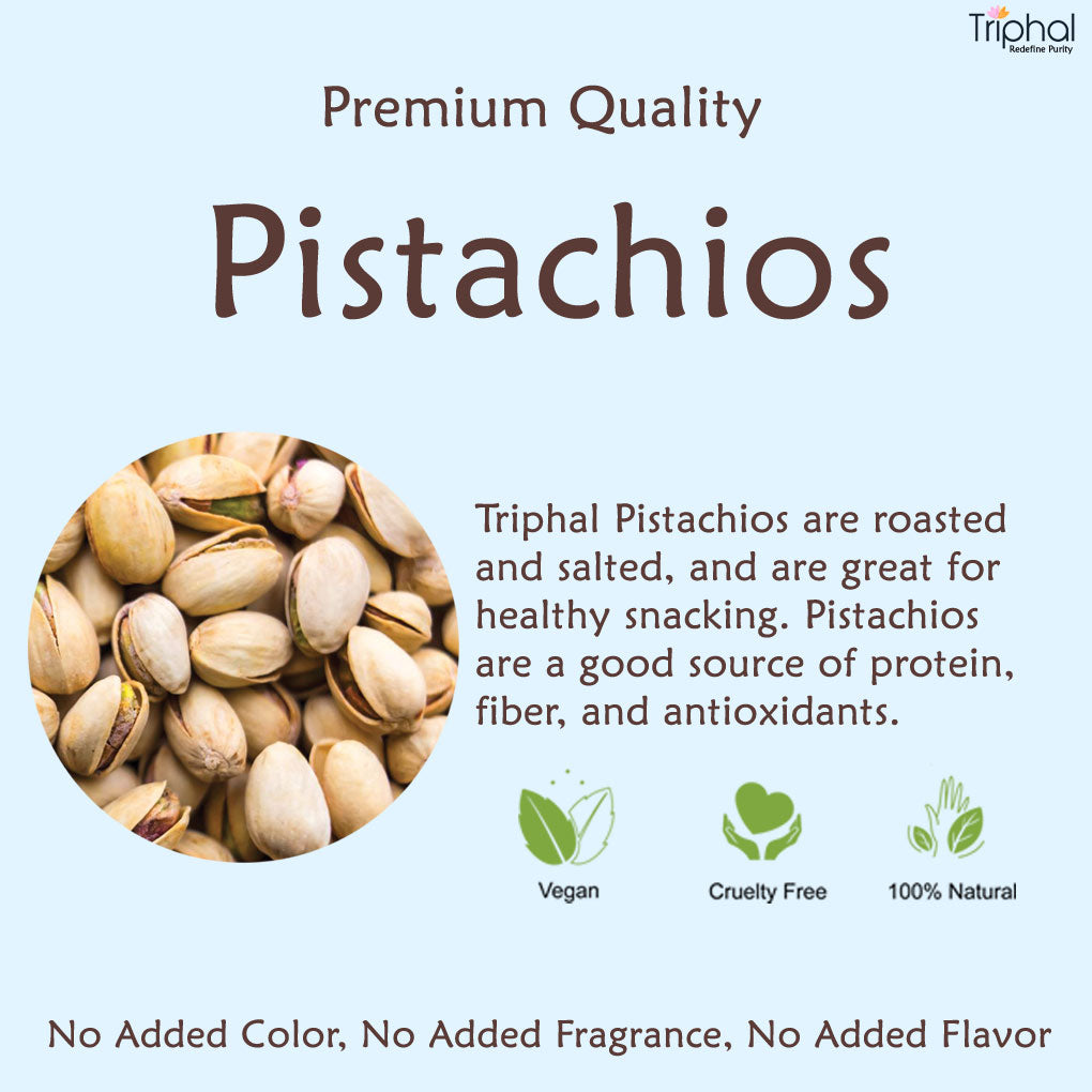 Premium Grade Roasted and Salted Pistachio or Pista Dodi by Triphal brand