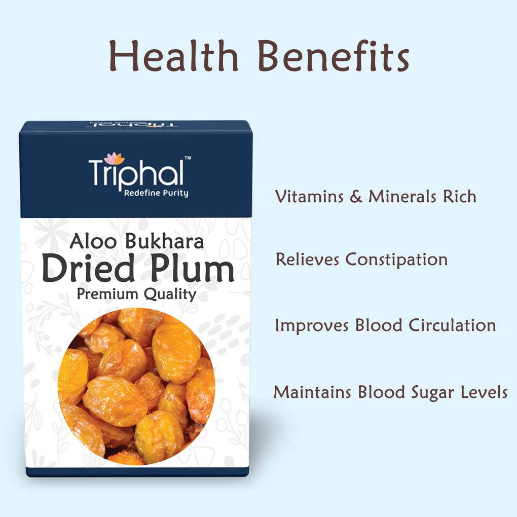 Benefits of eating aloo bukhara or dry plum or prune - dry fruit by triphal