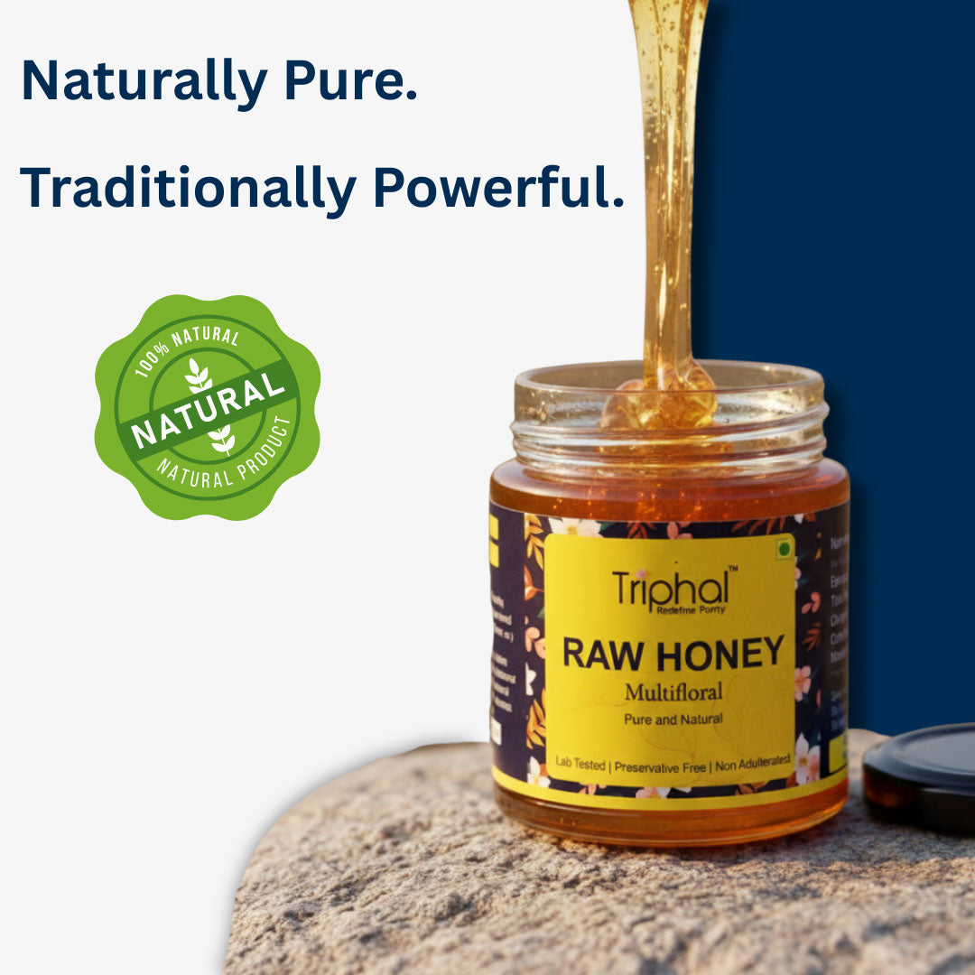 Honey (250g x 2) - Raw, Pure and Unflavored, 100% Natural - Triphal