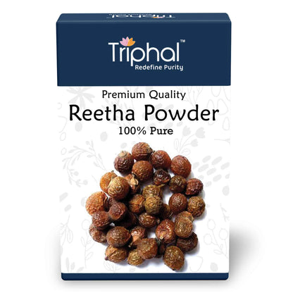 Organic Reetha - Ritha Powder by Triphal: Natural and Eco-Friendly Cleanser for Hair, Skin, and Clothes