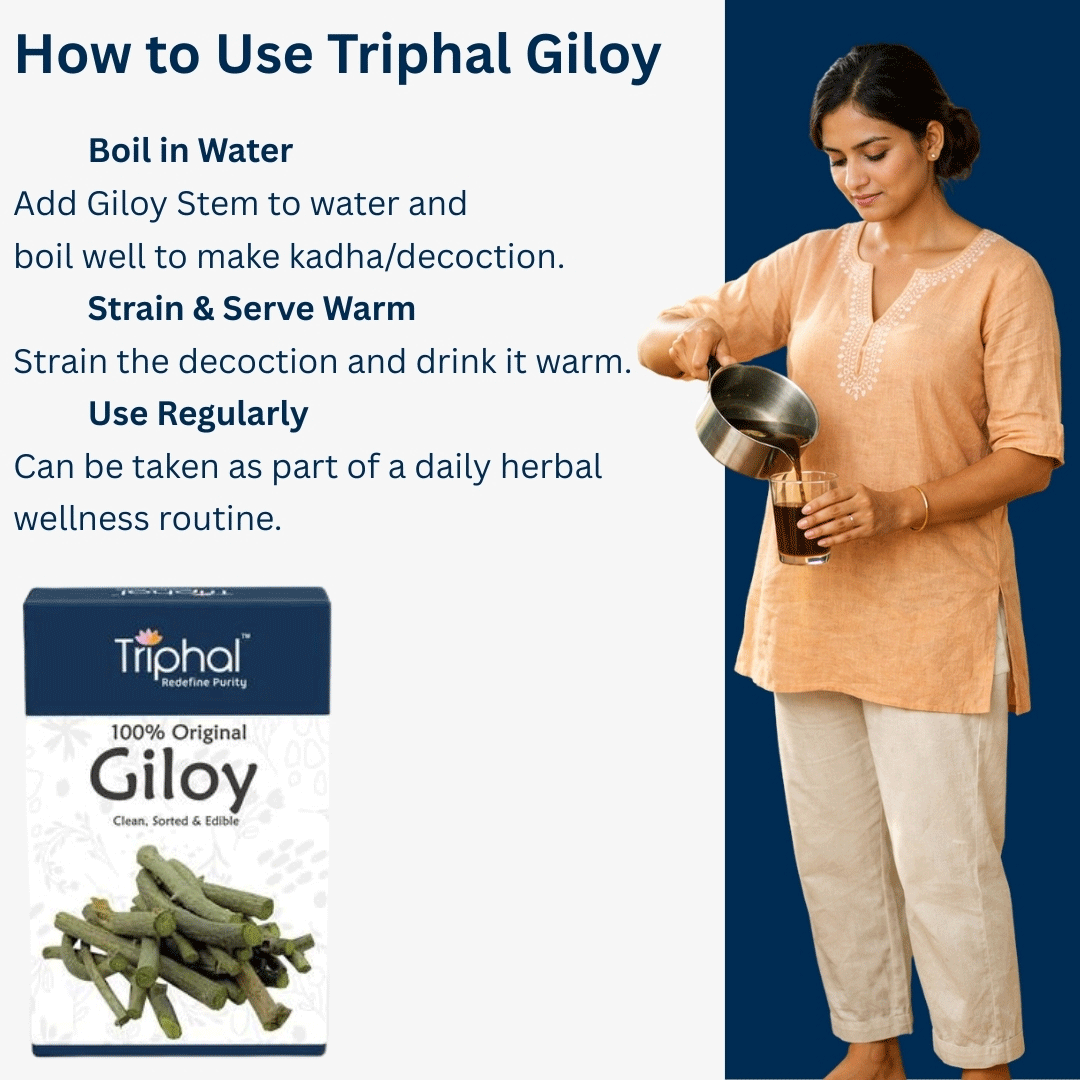 Giloy - Amrita - Guduchi - Gilo | Raw Dried Form | Edible Grade | Triphal