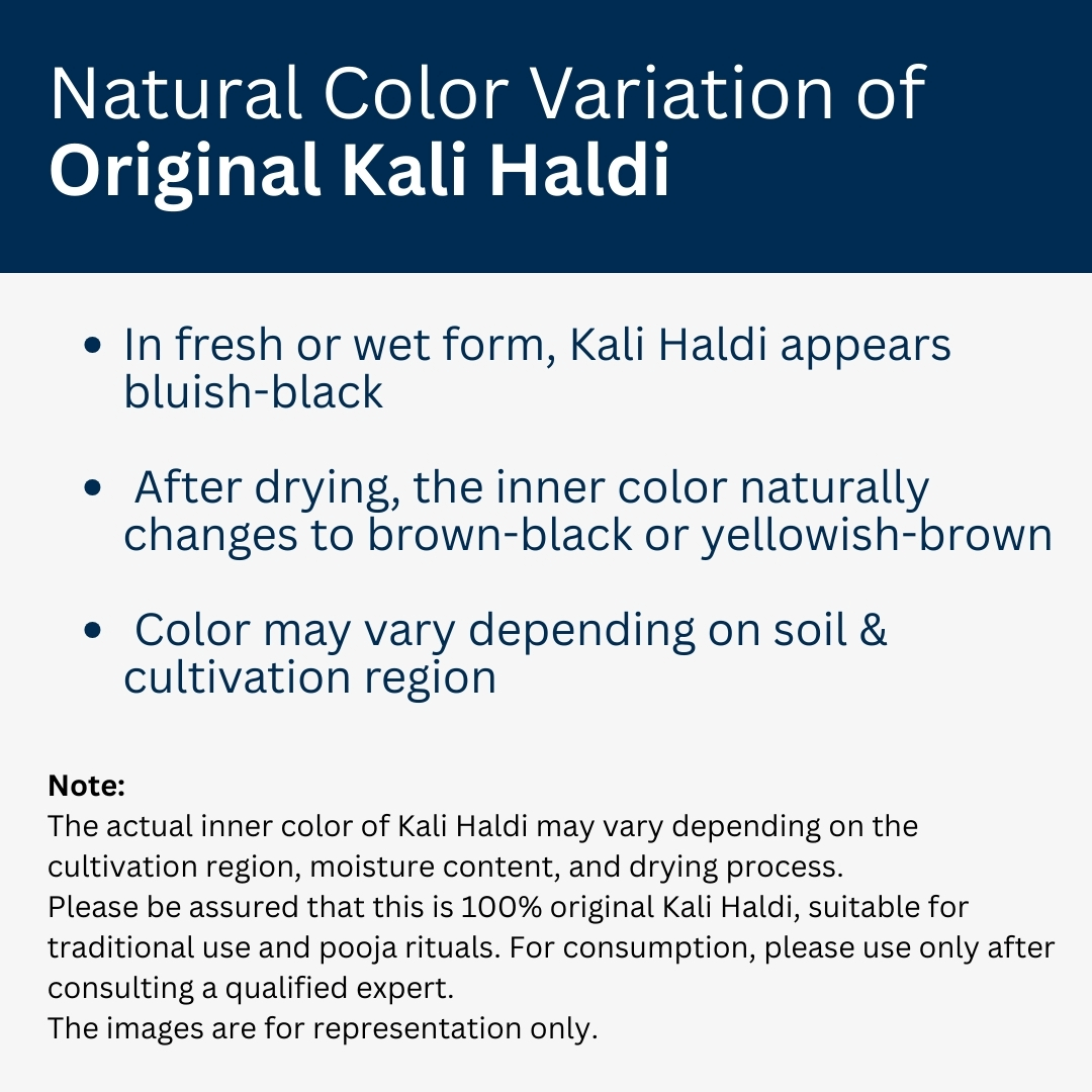 Kali Haldi - Organic Black Turmeric Root for Well-being | Premium Quality | Triphal