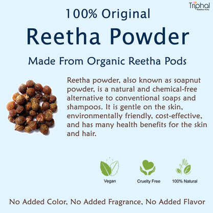 Reetha Churn - Ritha Powder - Made From Organic Reetha or soapnut Pods