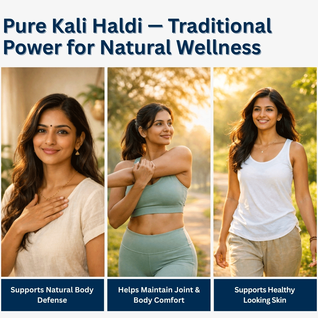 Kali Haldi - Organic Black Turmeric Root for Well-being | Premium Quality | Triphal