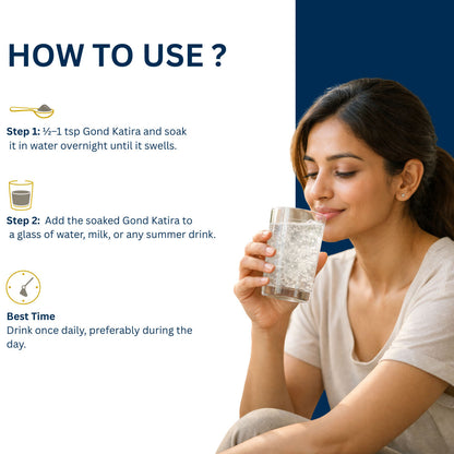 Gond Katira - Tragacanth Gum | Excellent Cooling Properties | Almond Gum | 100% Natural