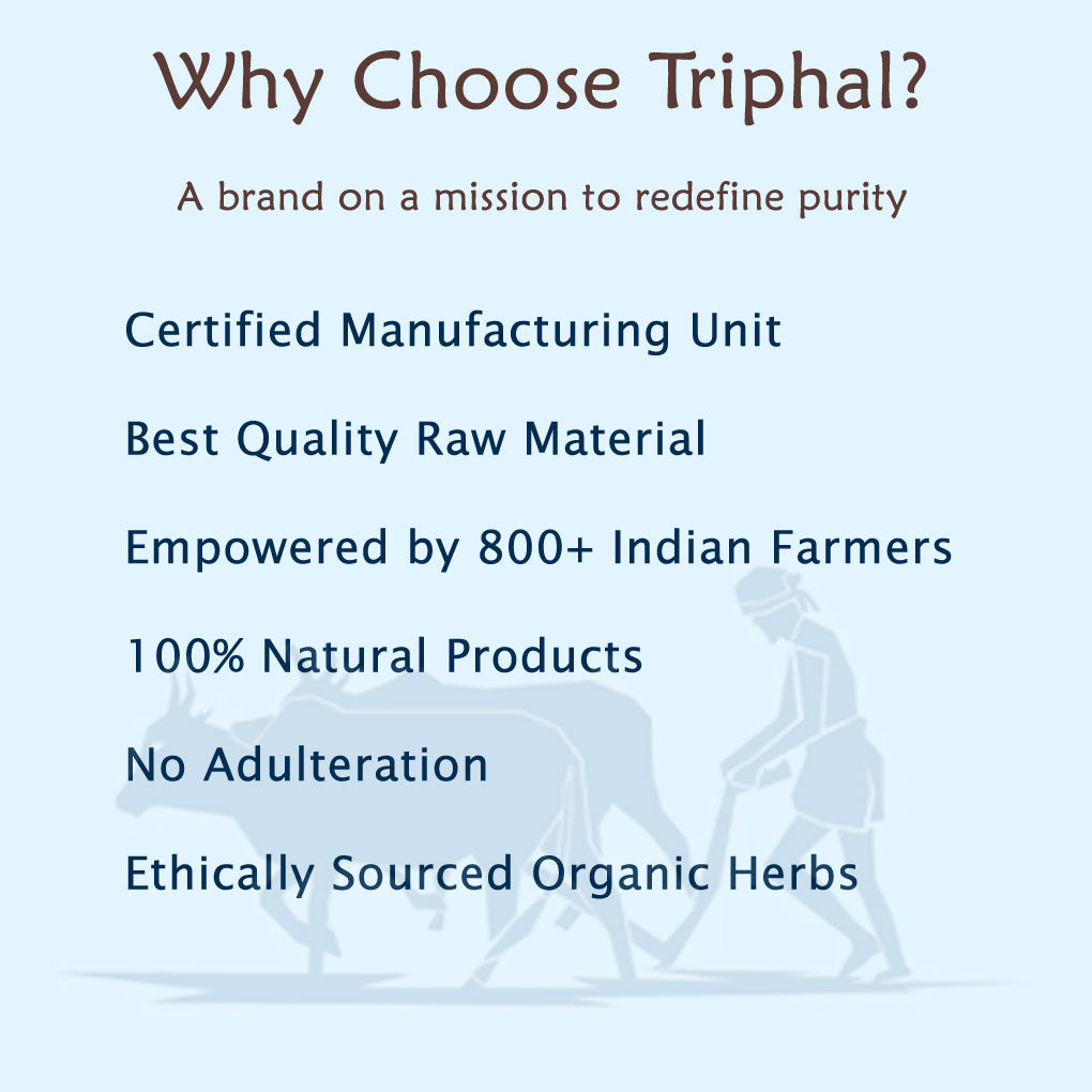 Brahmi Booti Powder - Bacopa  Monnieri Leaf Powder | 100% Pure & Natural | Triphal