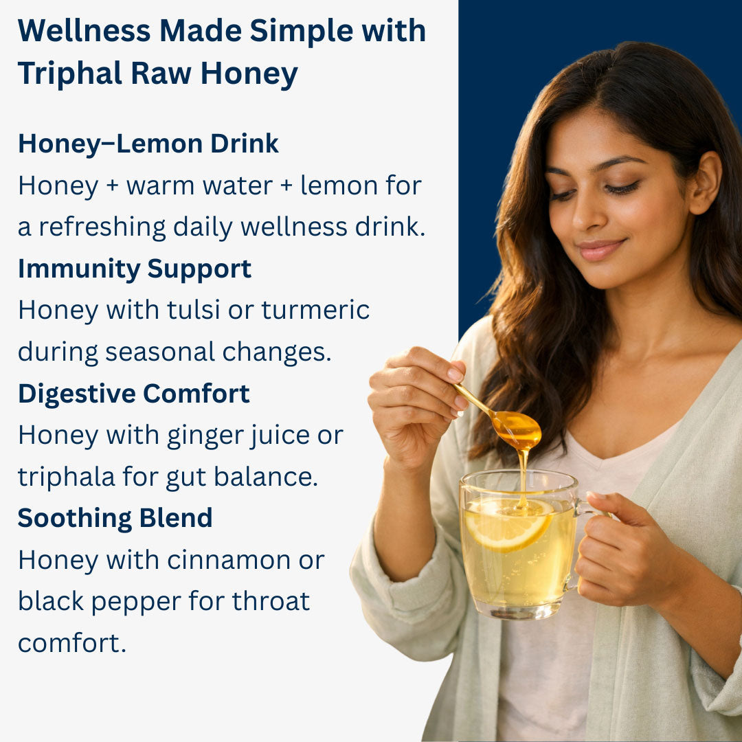 Honey (250g x 2) - Raw, Pure and Unflavored, 100% Natural - Triphal