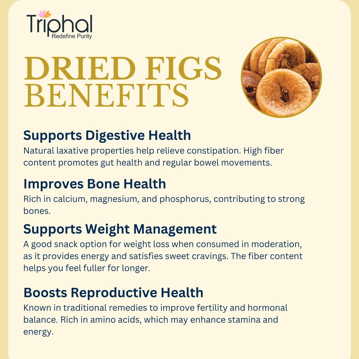 Anjeer - Nutritious Dry Figs for Snacking and Baking - Triphal Anjir