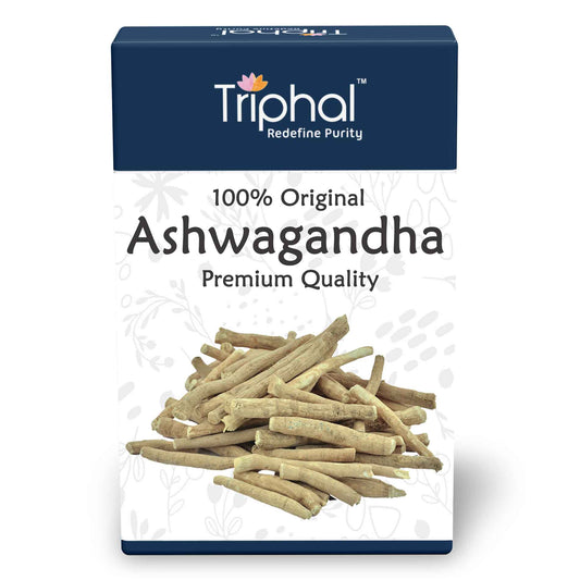 Ashwagandha Whole or sabut root by Triphal. It also helps in building muscle strength