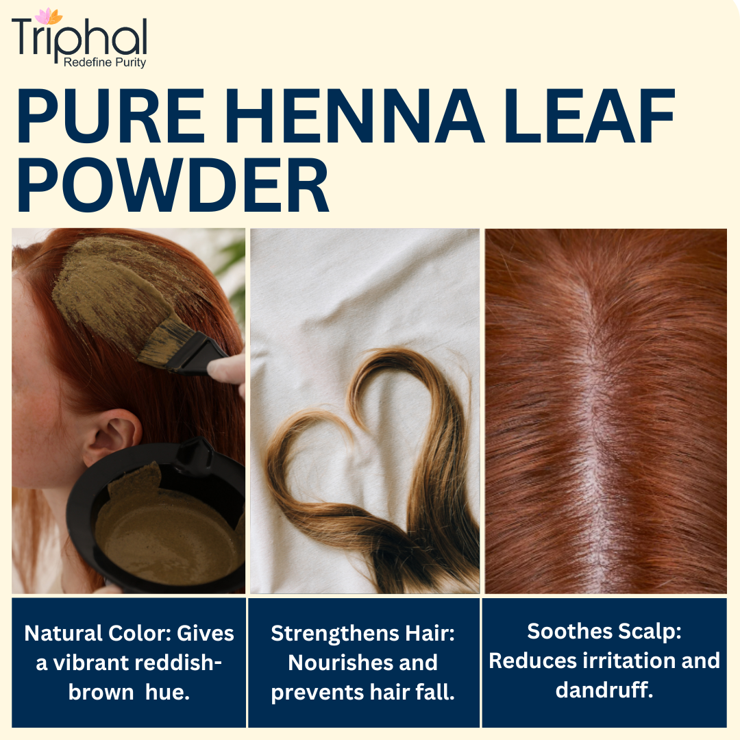 Henna Powder for Hair Color and Body Art - Natural and Pure - Chemical Free