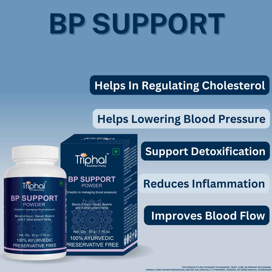 Buy BP Support Powder by Triphal Online - Blend of 7 Pure Herbs