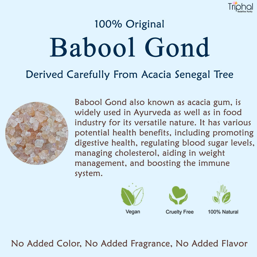 Add Triphal Babool Gond to your food products for improved texture and shelf life - naturally!