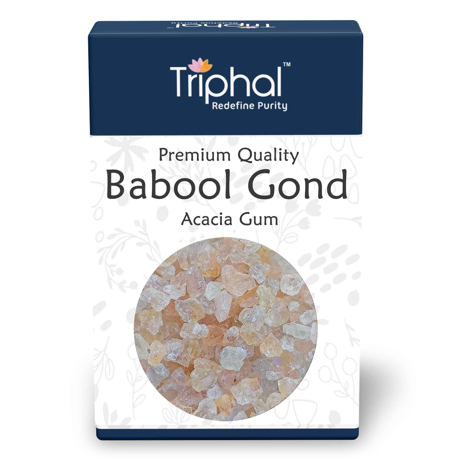 Triphal Babool Gond: All-natural food stabilizer and emulsifier.
