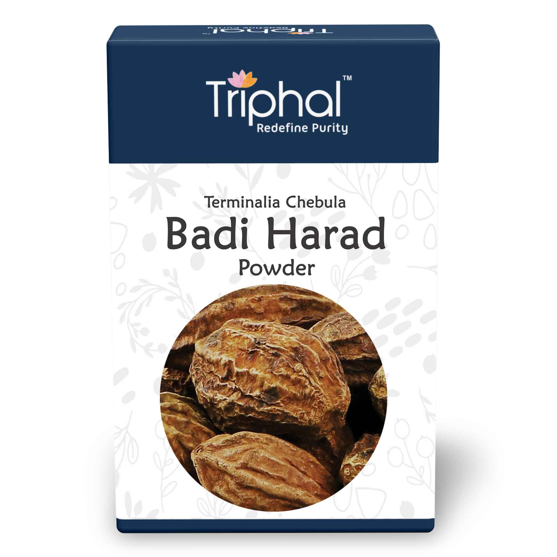 Buy Badi Harad Powder – Haritaki Churn – Ink Nut Powder by Triphal