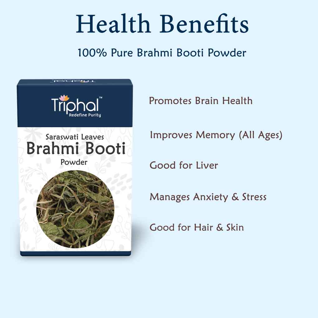 Brahmi Booti Powder - Bacopa Leaf Powder | 100% Pure | Triphal