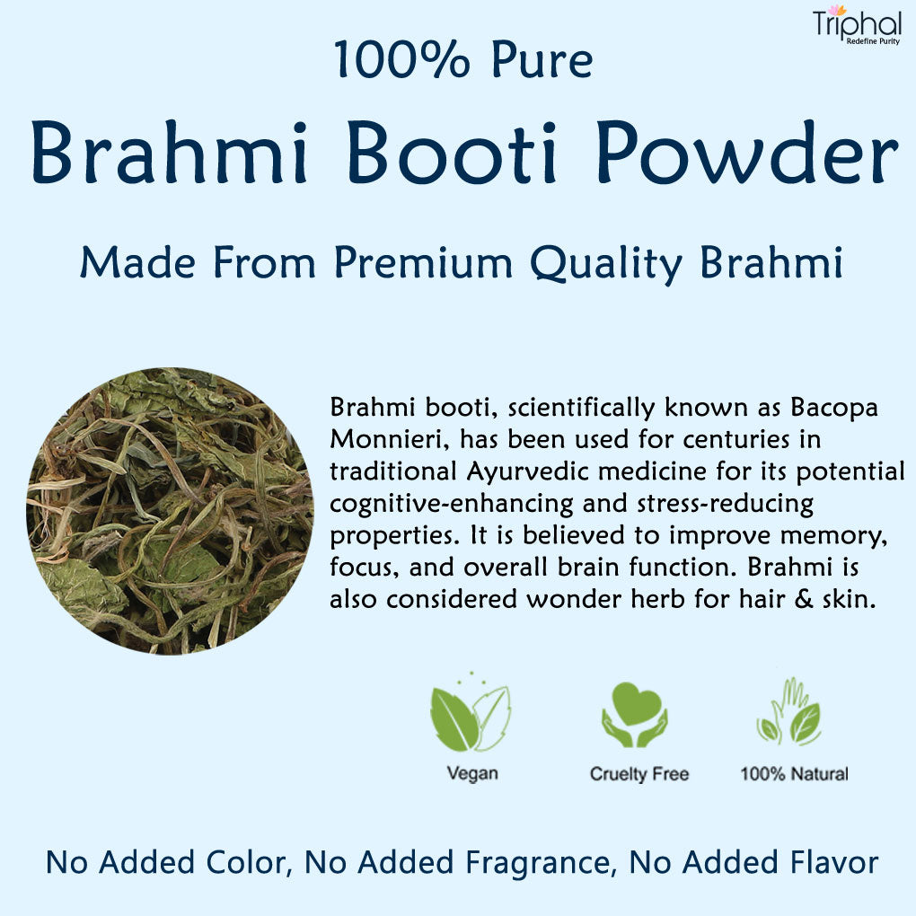 Brahmi Booti Powder - Bacopa Leaf Powder | 100% Pure | Triphal