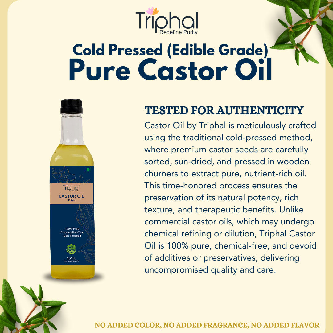 Pure Cold Pressed Castor Oil | 100% Natural | Edible Arandi Ka Tel