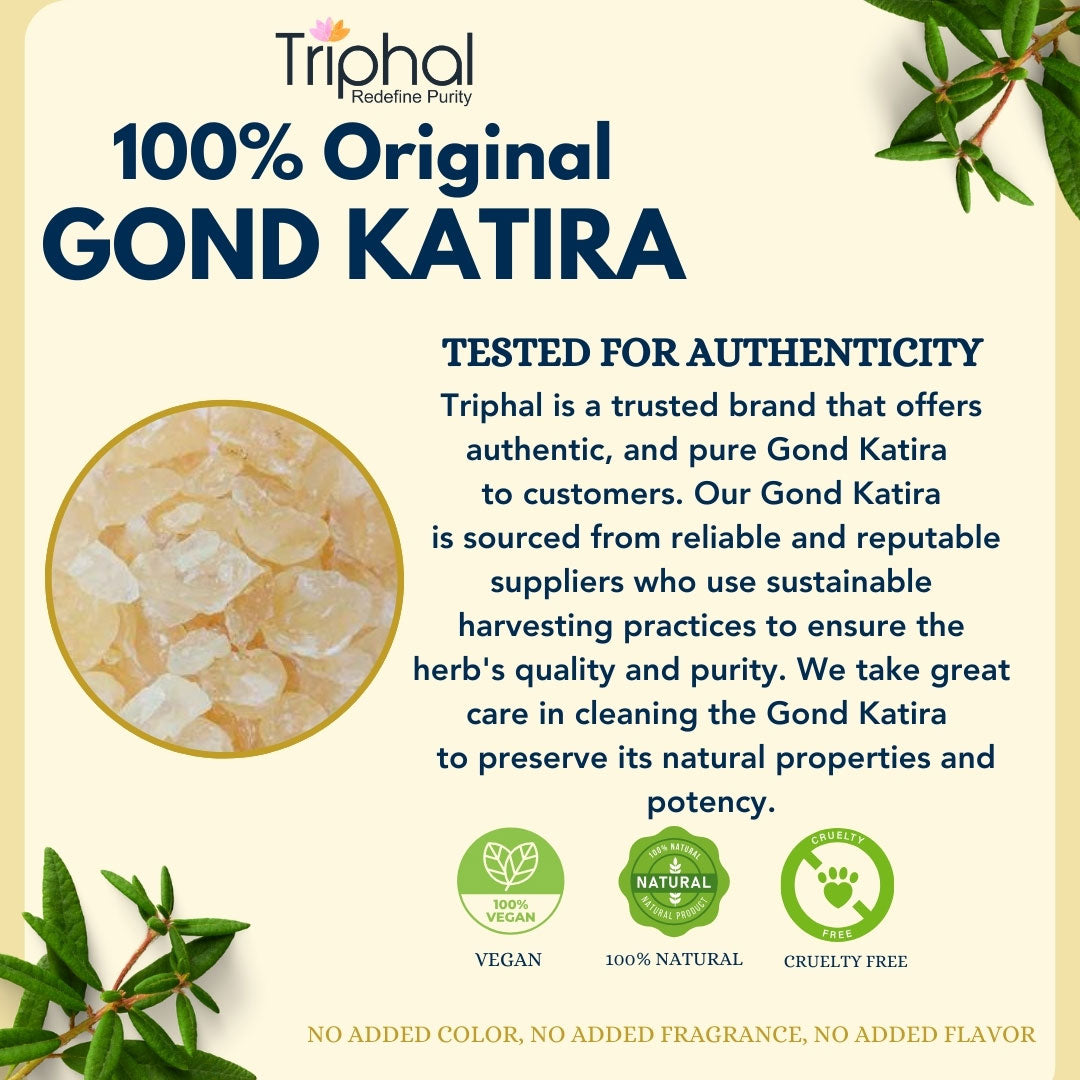 Gond Katira - Tragacanth Gum | Excellent Cooling Properties | Almond Gum | 100% Natural