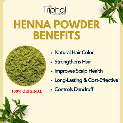 Henna Powder for Hair Color and Body Art - Natural and Pure - Chemical Free