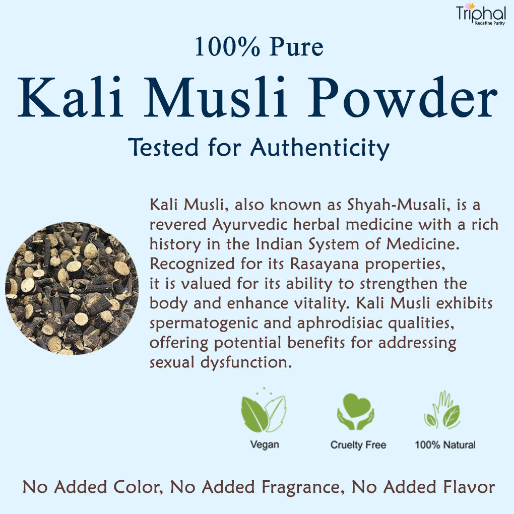Kali Musli Churna /  Black Musli Powder - Edible Grade Herb Powder