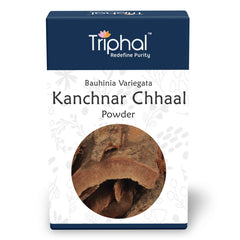 Kanchnar Bark Powder - Kachnar Chal Churn by Triphal is 100% pure and original without any added color, fragrance or preservatives