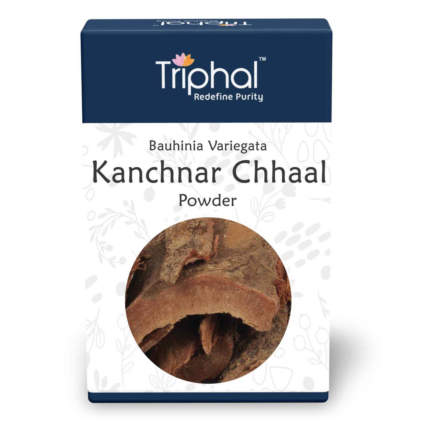Kanchnar Bark Powder - Kachnar Chal Churn by Triphal is 100% pure and original without any added color, fragrance or preservatives