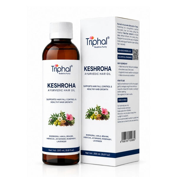 Keshroha Hair Oil by Triphal Bottle and Box - Oil for Hair Growth and Nourishment