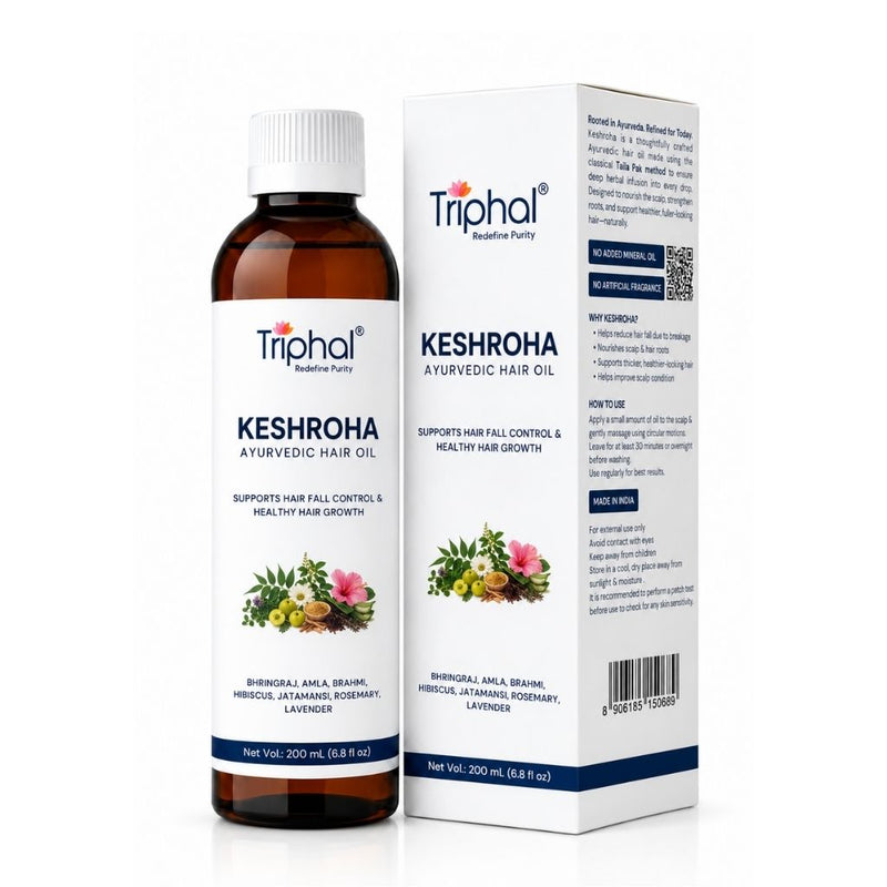 Keshroha Hair Oil by Triphal Bottle and Box - Oil for Hair Growth and Nourishment
