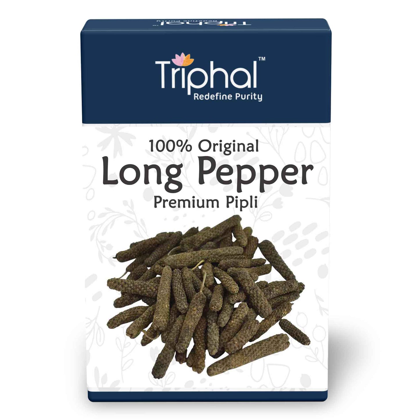 Long Pepper (Pipali/Pipal Badi) by Triphal - a traditional Indian spice for culinary and remedial use.