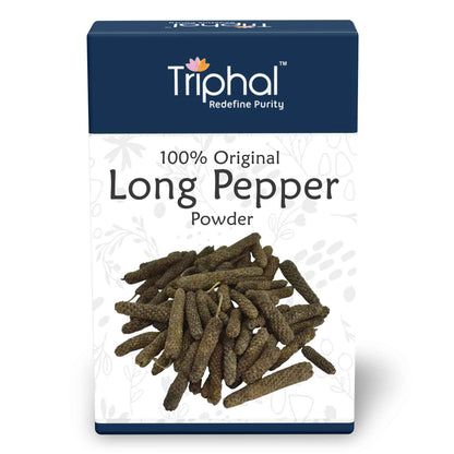 Triphal's Long Pepper or Pipal Badi Powder - A versatile and healthy Indian spice for cooking and wellness.