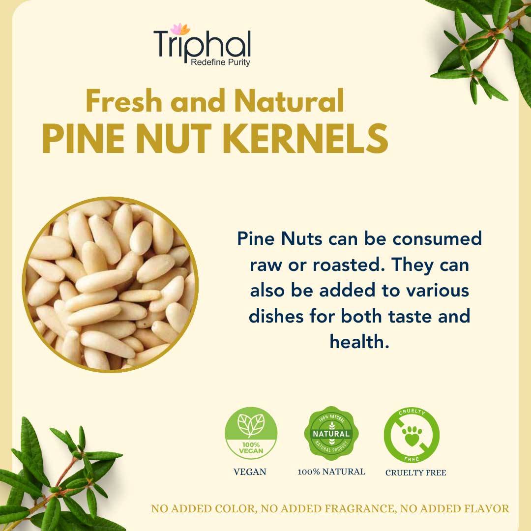 Pine Nut Kernels - Chilgoza Giri | Without Shell | Premium Grade | Triphal