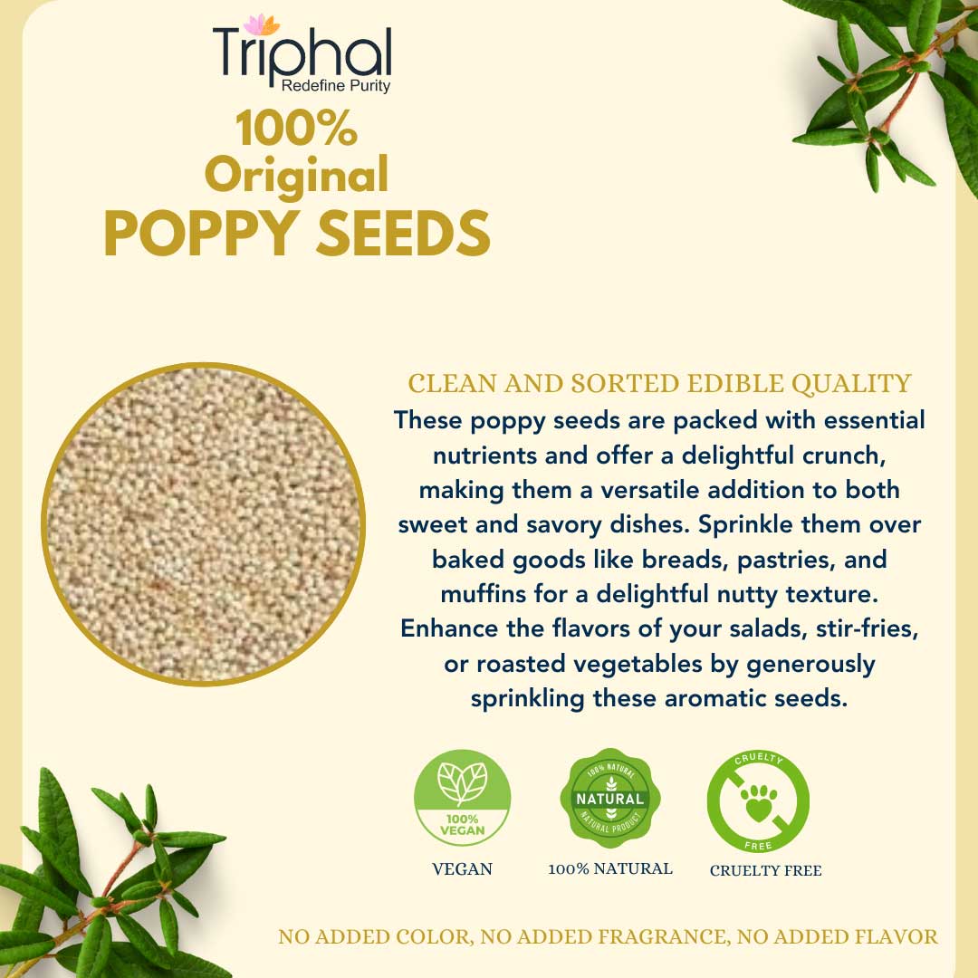 Poppy Seeds - Khas Khas | Premium Posta Dana | Clean and Pure | Triphal