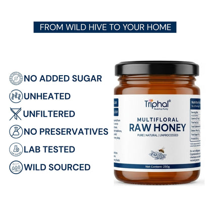Honey - Raw, Pure and Unflavored, 100% Natural - Triphal
