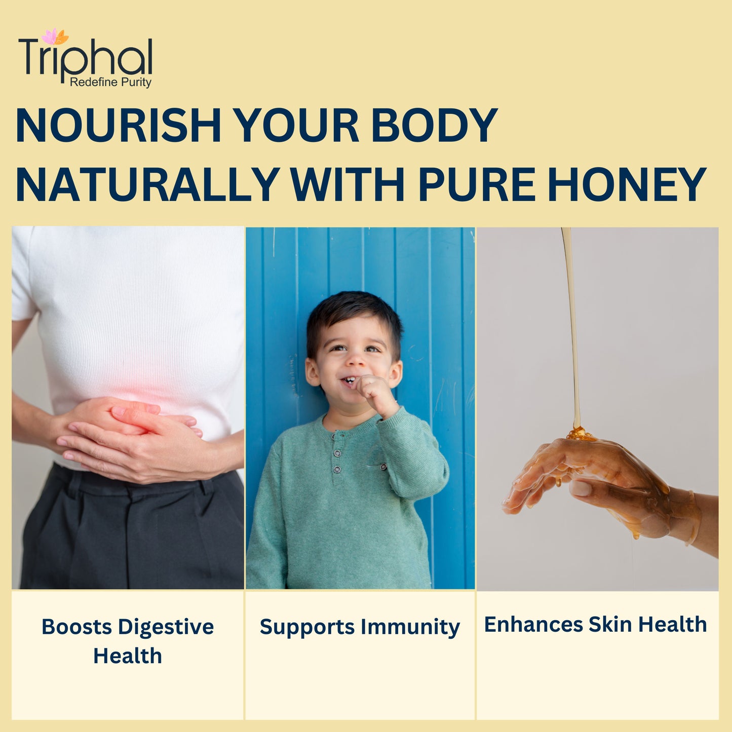 Honey - Raw, Pure and Unflavored, 100% Natural - Triphal