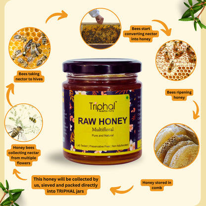 Honey - Raw, Pure and Unflavored, 100% Natural - Triphal