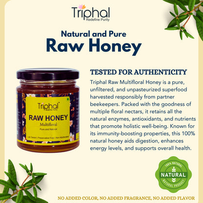 Honey - Raw, Pure and Unflavored, 100% Natural - Triphal